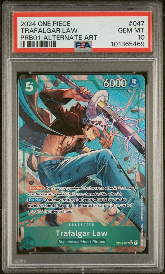 Trafalgar Law Alternate Art OP-01 – PSA 10